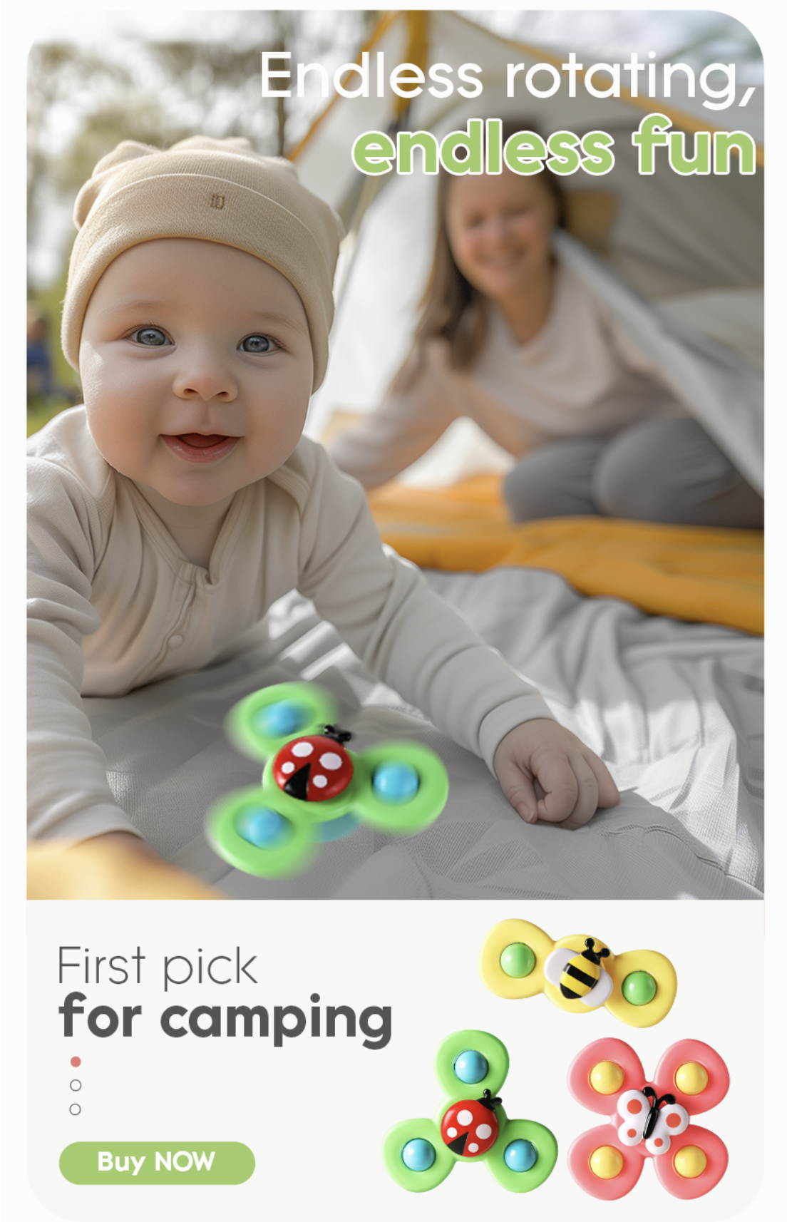 Lil Toe Baby Sucker Gyro Spinners (Set of 3)