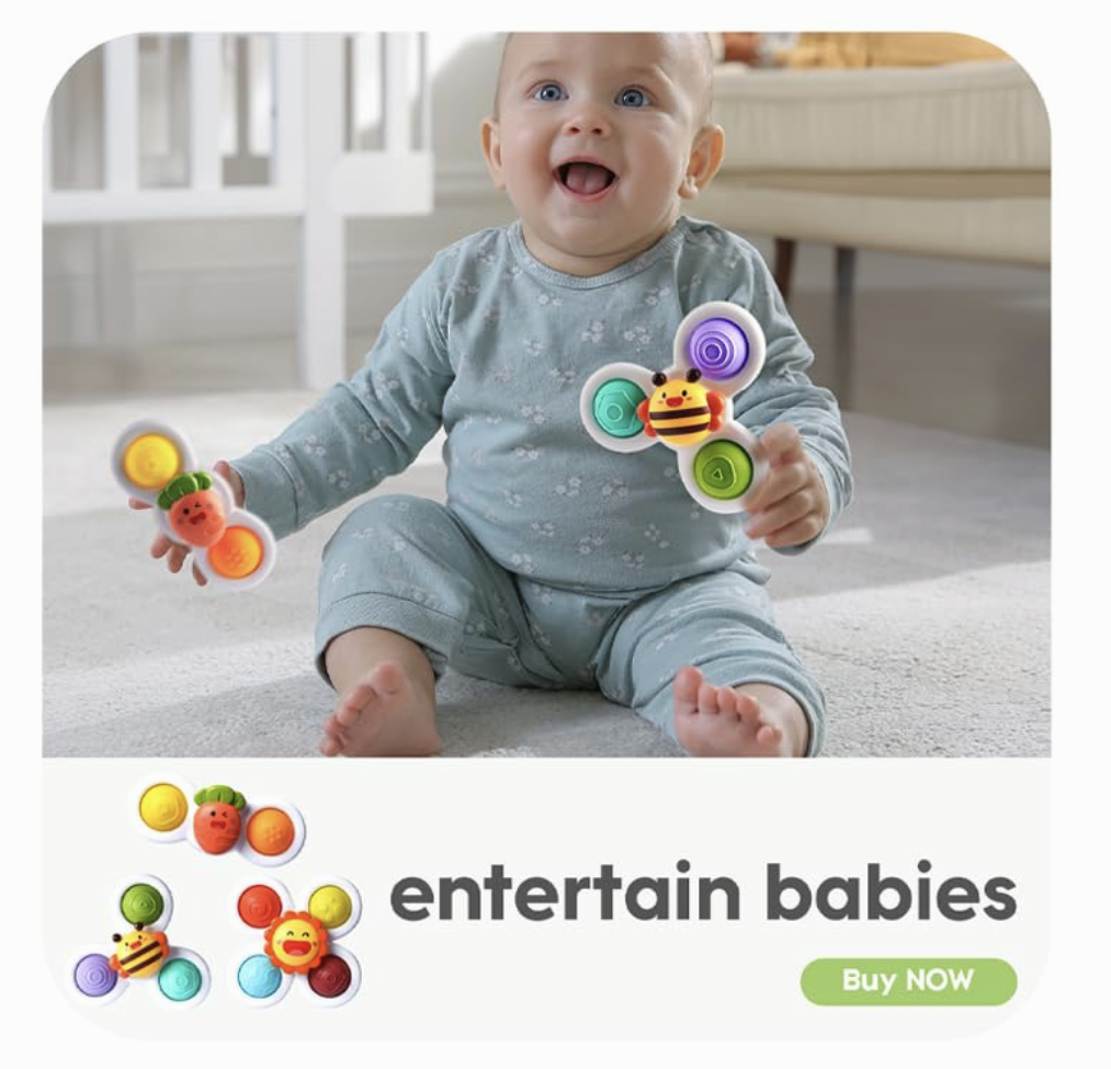 Lil Toe Baby Sucker Gyro Spinners (Set of 3)