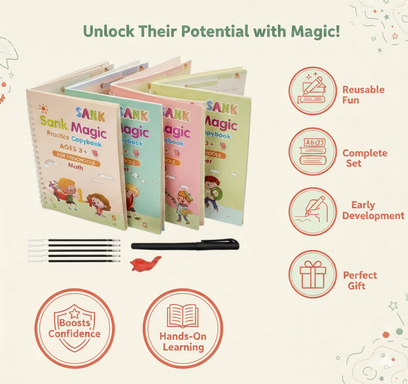Lil toe Magic Practice Copybook (Pack of 4)
